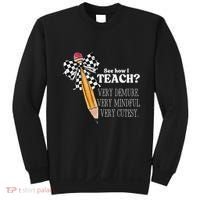 See How I Teach Very Demure Very Mindful Very Cutesy Teacher Sweatshirt thumb 0