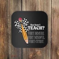 See How I Teach Very Demure Very Mindful Very Cutesy Teacher Coaster thumb 0