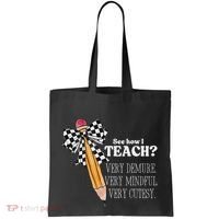 See How I Teach Very Demure Very Mindful Very Cutesy Teacher Tote Bag thumb 0