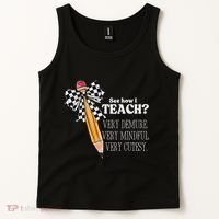 See How I Teach Very Demure Very Mindful Very Cutesy Teacher Tank Top thumb 2