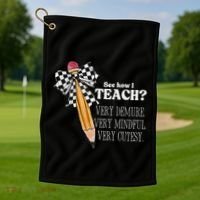 See How I Teach Very Demure Very Mindful Very Cutesy Teacher Golf Towel thumb 1