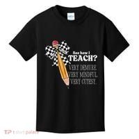 See How I Teach Very Demure Very Mindful Very Cutesy Teacher Kids T-Shirt thumb 0
