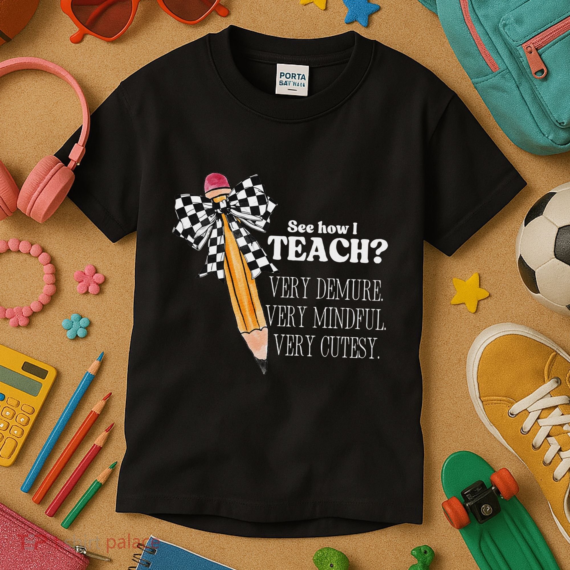 See How I Teach Very Demure Very Mindful Very Cutesy Teacher Kids T-Shirt