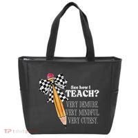 See How I Teach Very Demure Very Mindful Very Cutesy Teacher Tote Bag thumb 0