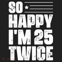 So Happy Im 25 Twice 50th Birthday Funny Golf Towel thumb 3