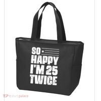 So Happy Im 25 Twice 50th Birthday Funny Tote Bag thumb 3