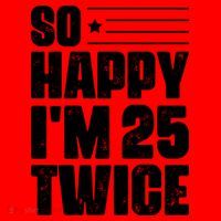 So Happy Im 25 Twice 50th Birthday Funny Santa Hat thumb 1