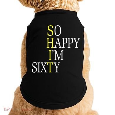 So Happy I'm Sixty 1960 Funny 60th Birthday Gift Doggie Tank