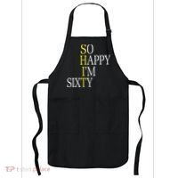 So Happy I'm Sixty 1960 Funny 60th Birthday Gift Apron thumb 0
