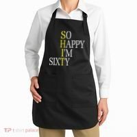 So Happy I'm Sixty 1960 Funny 60th Birthday Gift Apron thumb 2