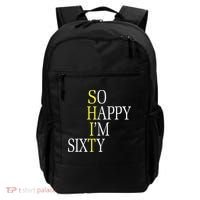 So Happy I'm Sixty 1960 Funny 60th Birthday Gift Backpack thumb 0