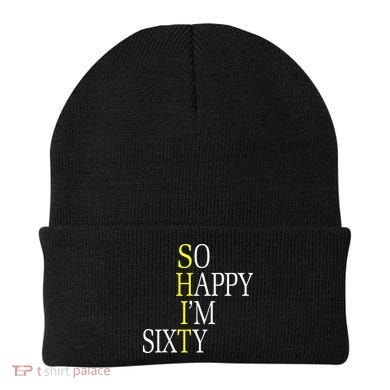 So Happy I'm Sixty 1960 Funny 60th Birthday Gift Beanie