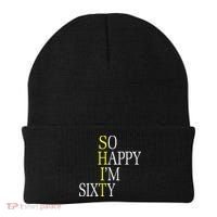 So Happy I'm Sixty 1960 Funny 60th Birthday Gift Beanie thumb 0