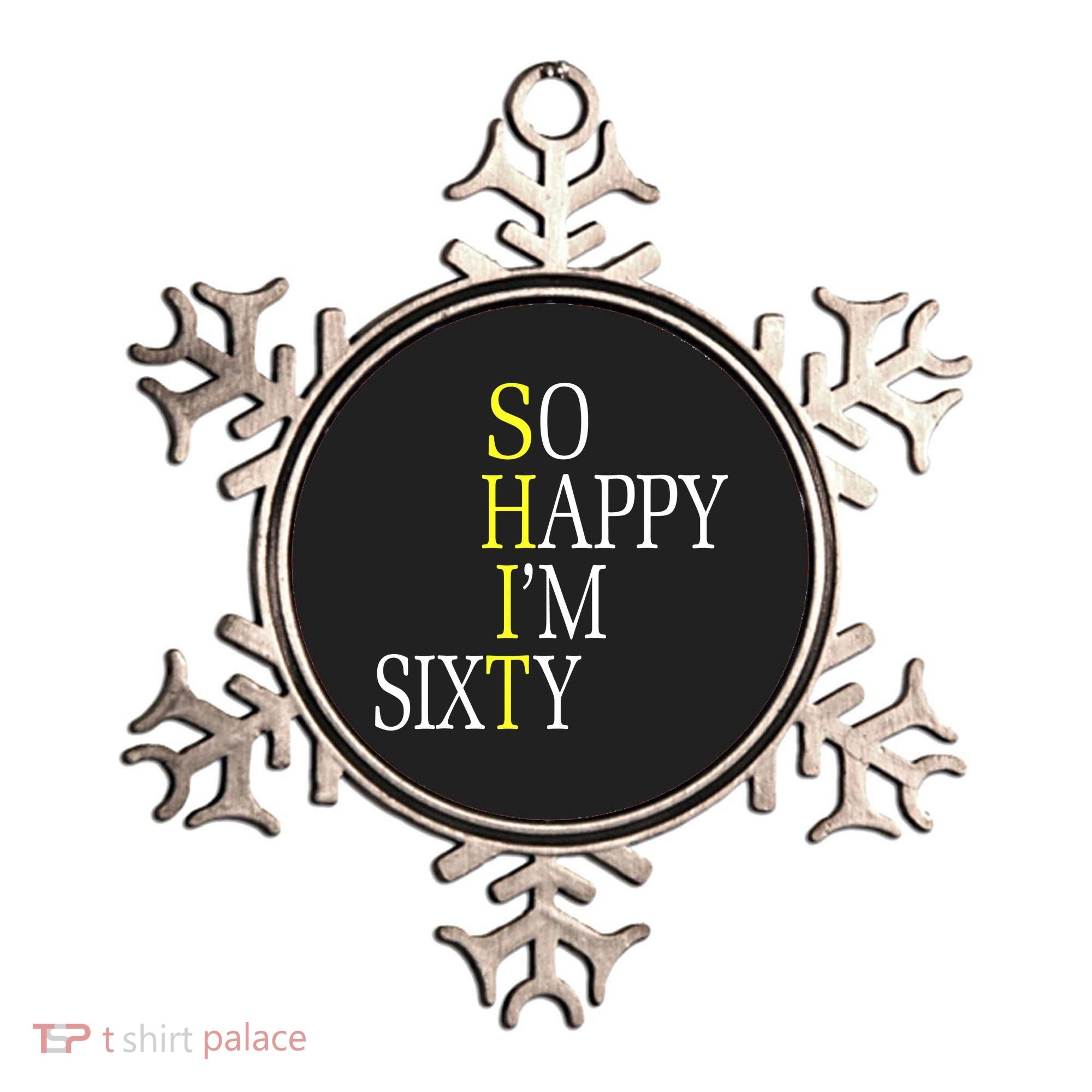 So Happy I'm Sixty 1960 Funny 60th Birthday Gift Ornament