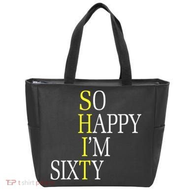 So Happy I'm Sixty 1960 Funny 60th Birthday Gift Tote Bag