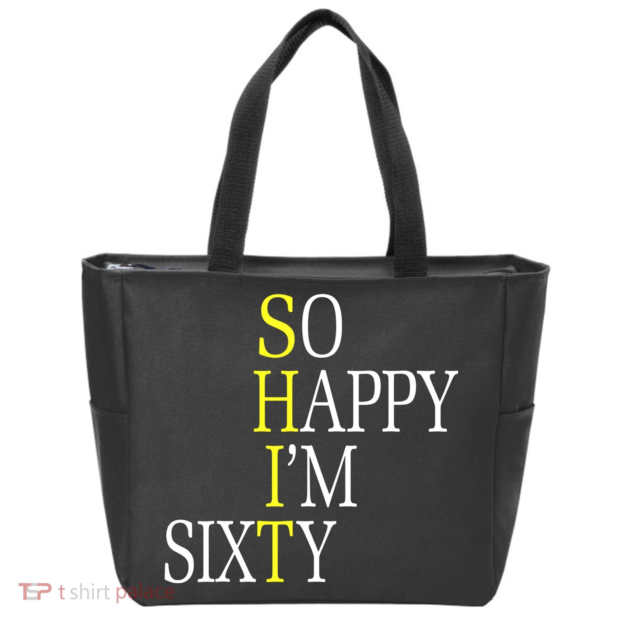 So Happy I'm Sixty 1960 Funny 60th Birthday Gift Tote Bag