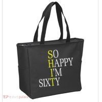 So Happy I'm Sixty 1960 Funny 60th Birthday Gift Tote Bag thumb 2