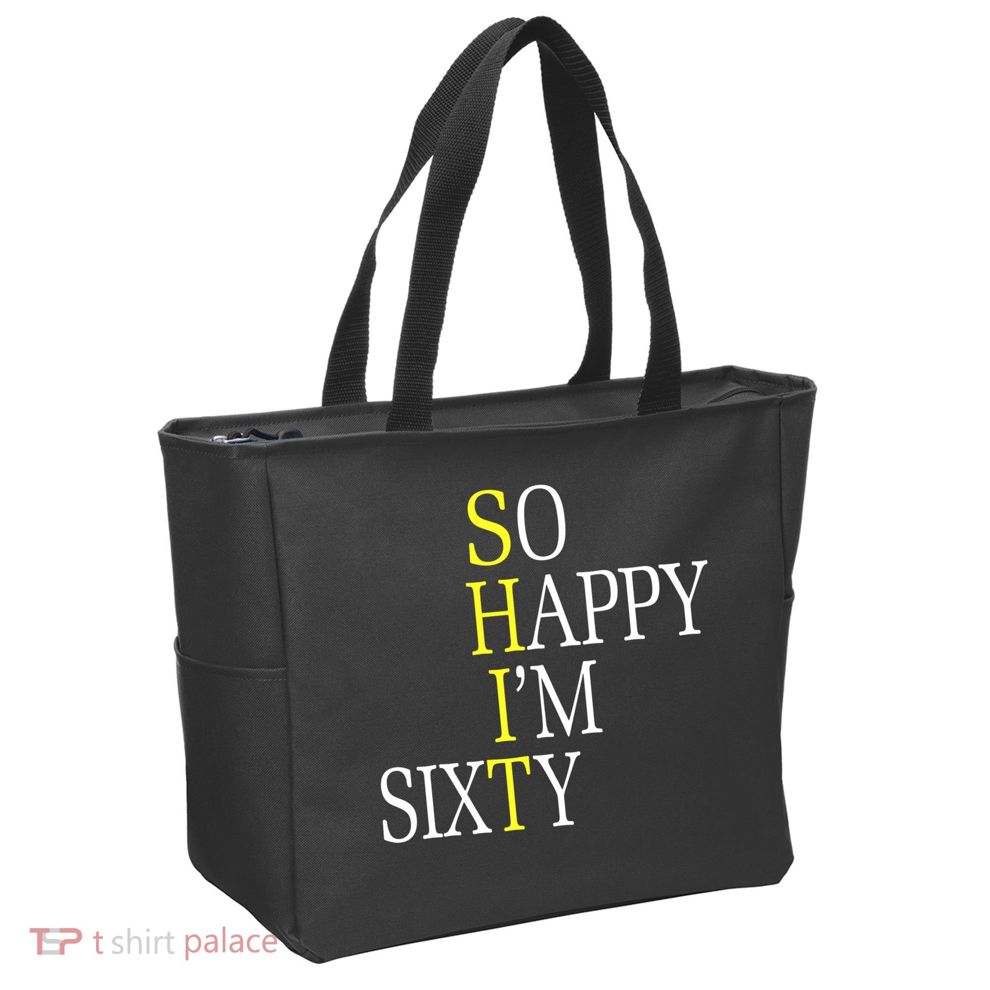 So Happy I'm Sixty 1960 Funny 60th Birthday Gift Tote Bag