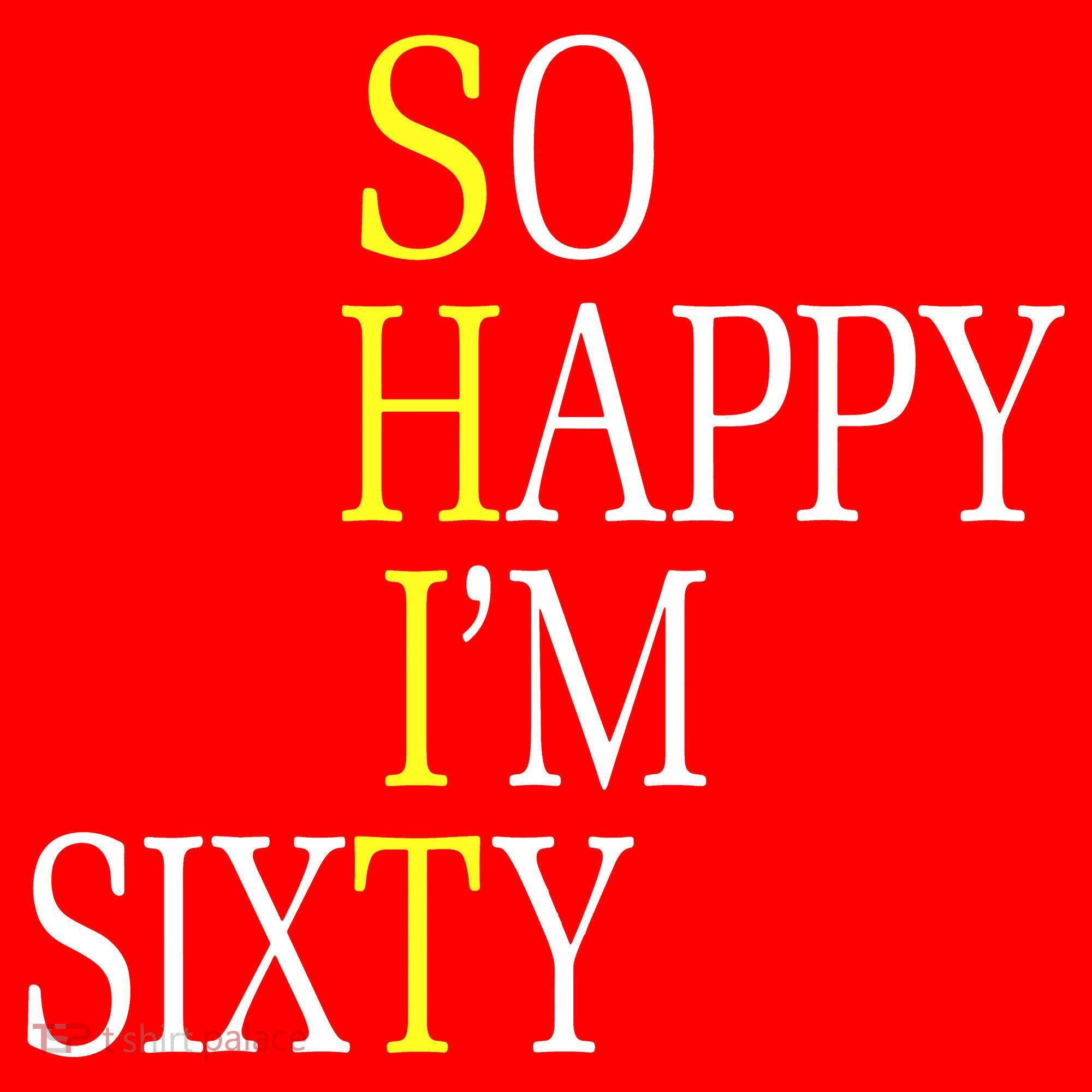 So Happy I'm Sixty 1960 Funny 60th Birthday Gift Santa Hat