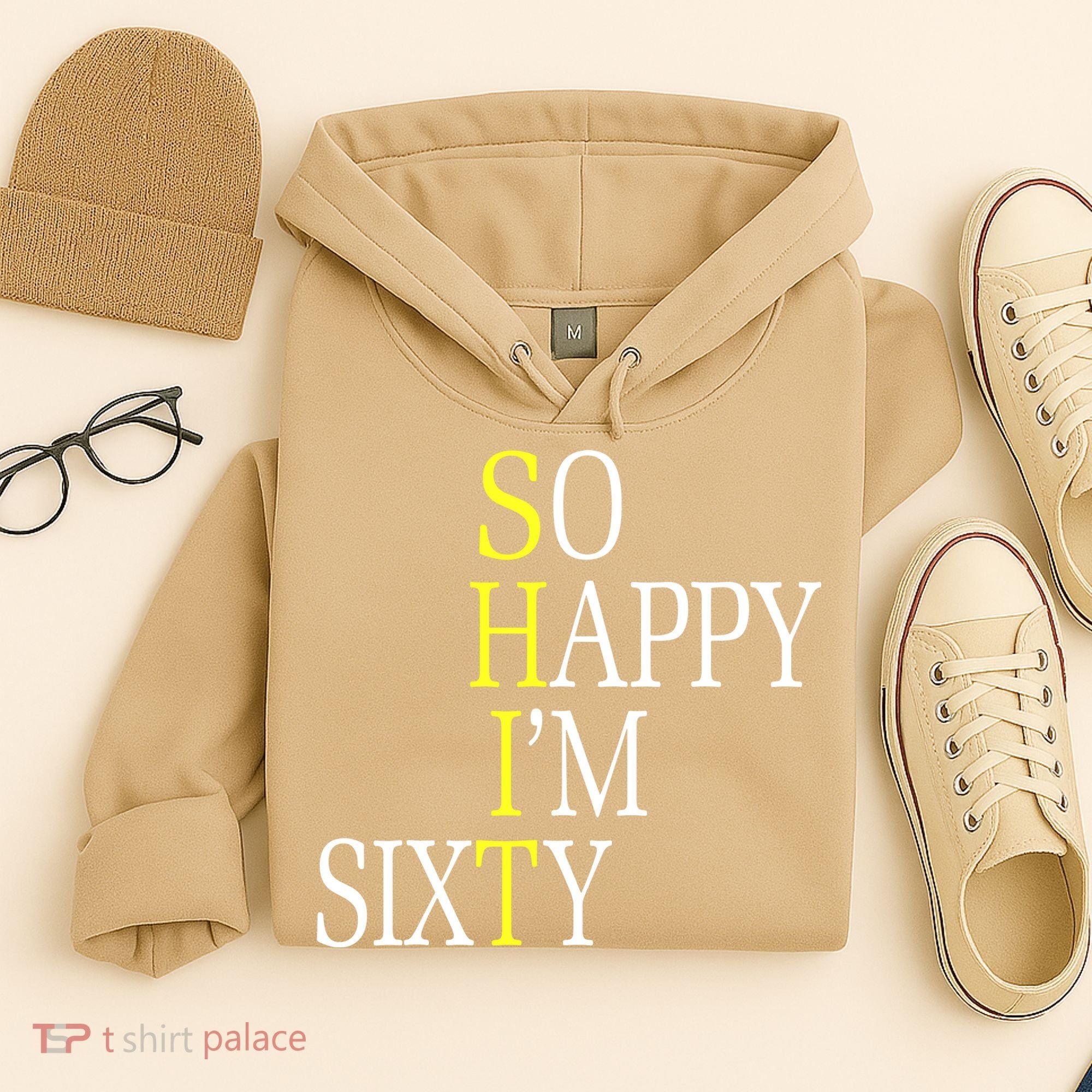 So Happy I'm Sixty 1960 Funny 60th Birthday Gift Hoodie
