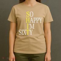 So Happy I'm Sixty 1960 Funny 60th Birthday Gift T-Shirt thumb 4