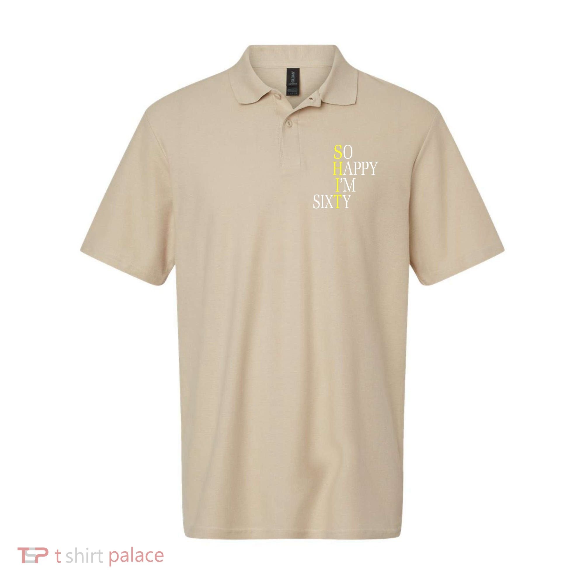 So Happy I'm Sixty 1960 Funny 60th Birthday Gift Polo