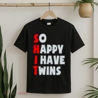 So Happy I Have Twins Funny Parent Twin Mom Dad Mothers Day T-Shirt thumb 2