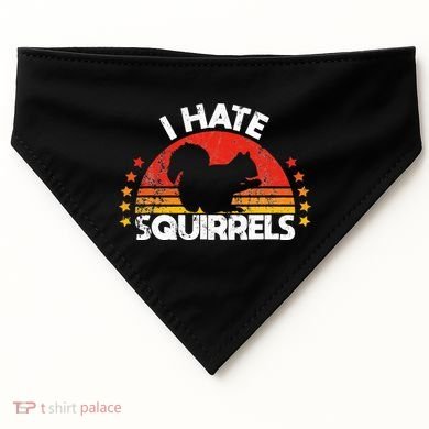Squirrel Hunting I Hate Squirrel Hunter Retro Design USA-Made Doggie Bandana