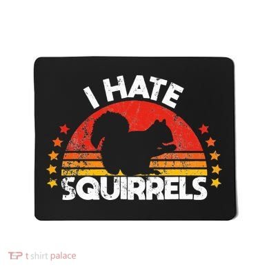 Squirrel Hunting I Hate Squirrel Hunter Retro Design Mousepad