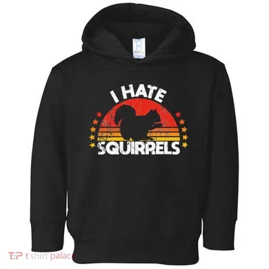 Squirrel Hunting I Hate Squirrel Hunter Retro Design Toddler Hoodie