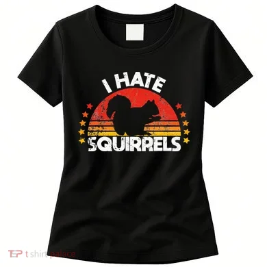 Squirrel Hunting I Hate Squirrel Hunter Retro Design Women's T-Shirt