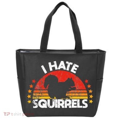 Squirrel Hunting I Hate Squirrel Hunter Retro Design Tote Bag