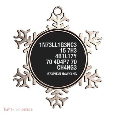 Stephen Hawking Intelligence Is The Ability To Adapt To Change Funny Ornament
