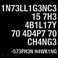 Stephen Hawking Intelligence Is The Ability To Adapt To Change Funny Ornament thumb 1