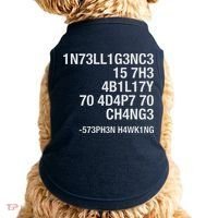 Stephen Hawking Intelligence Is The Ability To Adapt To Change Funny Doggie Tank thumb 0