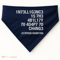 Stephen Hawking Intelligence Is The Ability To Adapt To Change Funny USA-Made Doggie Bandana thumb 0