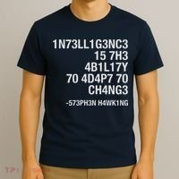 Stephen Hawking Intelligence Is The Ability To Adapt To Change Funny T-Shirt thumb 3