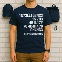 Stephen Hawking Intelligence Is The Ability To Adapt To Change Funny T-Shirt thumb 6