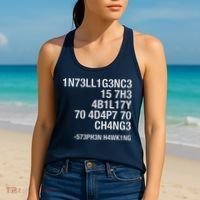 Stephen Hawking Intelligence Is The Ability To Adapt To Change Funny Women's Tank Top thumb 2
