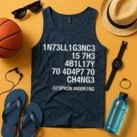 Stephen Hawking Intelligence Is The Ability To Adapt To Change Funny Tank Top thumb 4