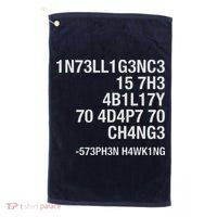 Stephen Hawking Intelligence Is The Ability To Adapt To Change Funny Golf Towel thumb 0