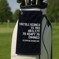 Stephen Hawking Intelligence Is The Ability To Adapt To Change Funny Golf Towel thumb 2