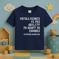 Stephen Hawking Intelligence Is The Ability To Adapt To Change Funny Toddler T-Shirt thumb 3