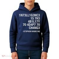 Stephen Hawking Intelligence Is The Ability To Adapt To Change Funny Kids Hoodie thumb 4