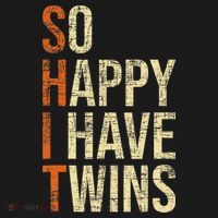 So Happy I Have Twins Twin Dad Father Mother Of Twins Women's Hoodie thumb 2