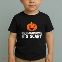 So Handsome Its Scary Funny Halloween Toddler T-Shirt thumb 2
