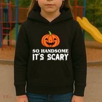 So Handsome Its Scary Funny Halloween Kids Hoodie thumb 3