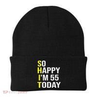 So Happy I'm 55 Today Fifty Five Years Old 55th Birthday Beanie thumb 0
