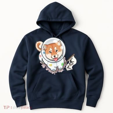 Shiba Inu Astronaut Cute Mom Hoodie