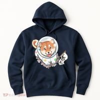 Shiba Inu Astronaut Cute Mom Hoodie thumb 0